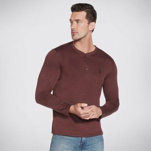 Skechers  Go Knit Henley Piqué Long Sleeve T-Shirt